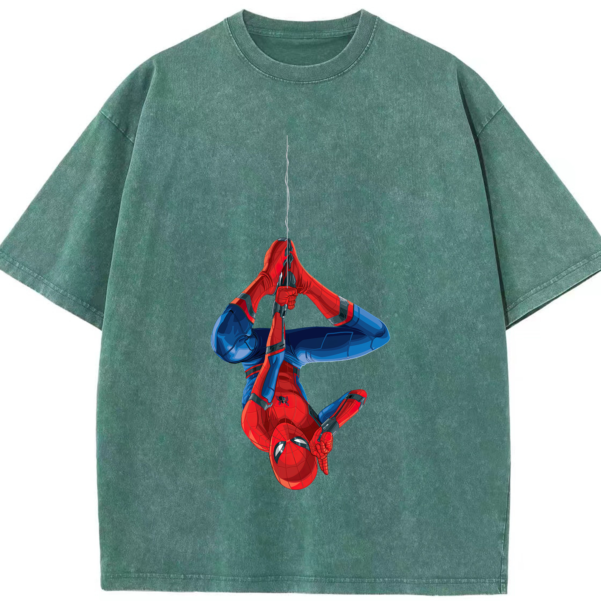 （画像用） Spider Man スパイダーマン 綿100% ヴィンテージ風 半袖Tシャツ（フロントプリント）